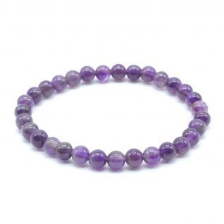 Pulsera 6mm Dark Amatista perlas